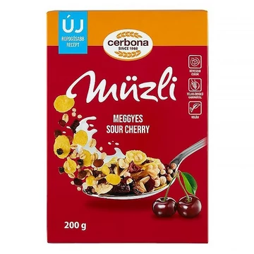 Müzli CERBONA meggyes dobozos 200g Müzli CERBONA meggyes dobozos 200g
