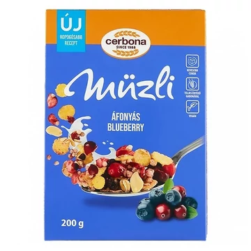 Müzli CERBONA áfonyás dobozos 200g Müzli CERBONA áfonyás dobozos 200g