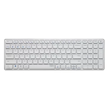 Billentyűzet vezeték nélküli RAPOO E9700M Bluetooth 2,4 GHz fehér Billentyűzet vezeték nélküli RAPOO E9700M Bluetooth 2,4 GHz fehér