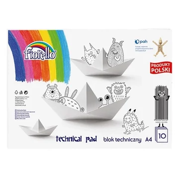 Rajztömb FIORELLO A/4 80gr 10 ív/tömb műszaki Rajztömb FIORELLO A/4 80gr 10 ív/tömb műszaki