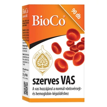 Vitamin BIOCO Szerves Vas 90 darab Vitamin BIOCO Szerves Vas 90 darab