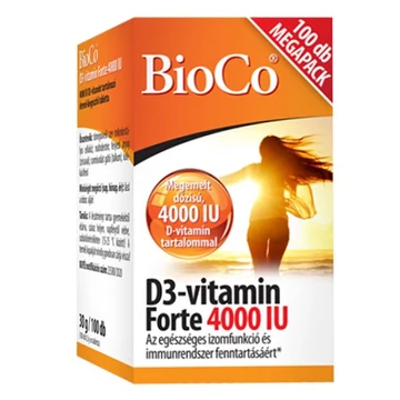 Vitamin BIOCO D3-vitamin Forte 100 darab Vitamin BIOCO D3-vitamin Forte 100 darab