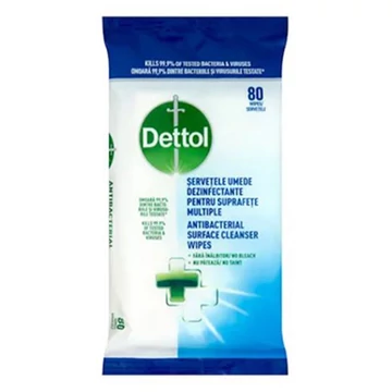 Fertőtlenítő törlőkendő DETTOL 80db-os Fertőtlenítő törlőkendő DETTOL 80db-os