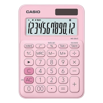 Számológép asztali CASIO MS 20 UC 12 digit pink Számológép asztali CASIO MS 20 UC 12 digit pink