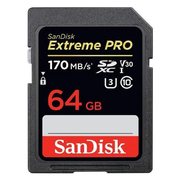 Memóriakártya SANDISK SDXC Extreme Pro 64 GB Memóriakártya SANDISK SDXC Extreme Pro 64 GB