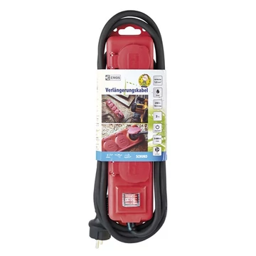 Kábel hosszabbító EMOS 4 aljzat 3m kapcsolóval IP44 fehér Kábel hosszabbító EMOS 4 aljzat 3m kapcsolóval IP44 fehér