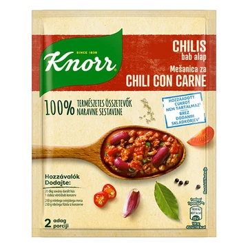 Ételalap KNORR 100% Természetes Chilis bab 47g Ételalap KNORR 100% Természetes Chilis bab 47g