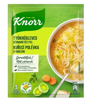 Instant tésztás leves KNORR Tyúkhúsleves cérnametélttel 69g Instant tésztás leves KNORR Tyúkhúsleves cérnametélttel 69g