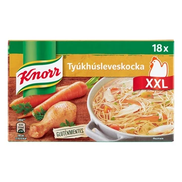 Ételízesítő KNORR Tyúkhúsleveskocka 180g Ételízesítő KNORR Tyúkhúsleveskocka 180g
