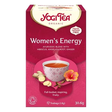 Bio tea YOGI TEA Női energia hibiszusszal, orvosi angyalgyökérrel és gyömbérrel 17 filter/doboz Bio tea YOGI TEA Női energia hibiszusszal, orvosi angyalgyökérrel és gyömbérrel 17 filter/doboz