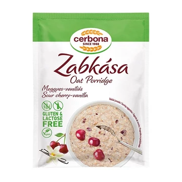 Zabkása CERBONA meggyel és vaníliával gluténmentes 50g Zabkása CERBONA meggyel és vaníliával gluténmentes 50g