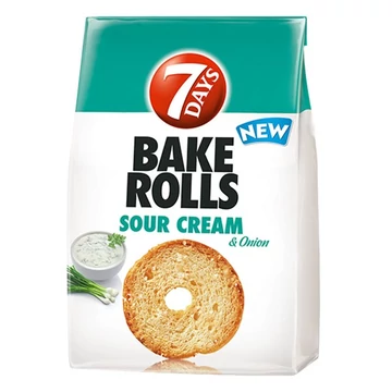 Kétszersült kenyérkarika TUC Bake Rolls hagymás tejfölös 80g Kétszersült kenyérkarika TUC Bake Rolls hagymás tejfölös 80g
