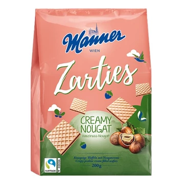 Töltött ostya MANNER Zarties nugátos 200g Töltött ostya MANNER Zarties nugátos 200g