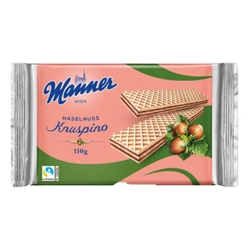Töltött ostya MANNER Knuspino mogyorós 110g Töltött ostya MANNER Knuspino mogyorós 110g