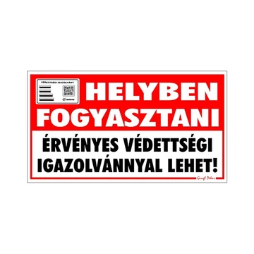 Piktogram Helyben fogyasztani érvényes védettségi igazolvánnyal lehet "C" Piktogram Helyben fogyasztani érvényes védettségi igazolvánnyal lehet "C"