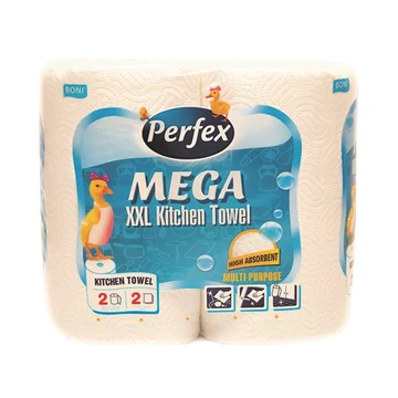 Kéztörlő tekercses háztartási PERFEX Boni Mega 2 rétegű 2 tekercses Kéztörlő tekercses háztartási PERFEX Boni Mega 2 rétegű 2 tekercses
