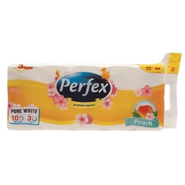 Toalettpapír PERFEX 3 rétegű 10 tekercses barack Toalettpapír PERFEX 3 rétegű 10 tekercses barack