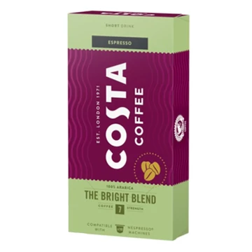 Kávékapszula COSTA COFFEE Nespresso The Bright Blend 10 kapszula/doboz Kávékapszula COSTA COFFEE Nespresso The Bright Blend 10 kapszula/doboz