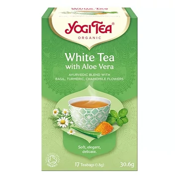 Fehér tea bio YOGI TEA aloeverával 17 filter/doboz Fehér tea bio YOGI TEA aloeverával 17 filter/doboz