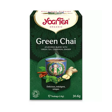 Zöld tea bio YOGI TEA Zöld chai 17 filter/doboz Zöld tea bio YOGI TEA Zöld chai 17 filter/doboz