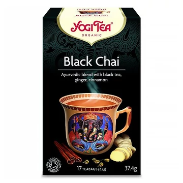 Fekete tea Bio YOGI TEA Fekete chai 17 filter/doboz Fekete tea Bio YOGI TEA Fekete chai 17 filter/doboz