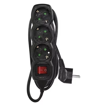 Kábel hosszabbító EMOS 3 aljzat 1,5m fekete Kábel hosszabbító EMOS 3 aljzat 1,5m fekete