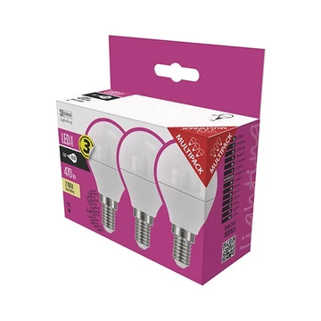 LED izzó EMOS E14 kisgömb 5W meleg fény 2700K 3db/csomag LED izzó EMOS E14 kisgömb 5W meleg fény 2700K 3db/csomag