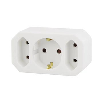 Kábel elosztó EMOS 1+2 aljzat gyerekzár fehér Kábel elosztó EMOS 1+2 aljzat gyerekzár fehér