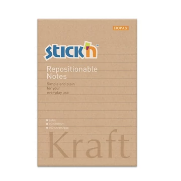 Öntapadó jegyzettömb STICK`N Kraft notes 150x101mm újrahasznosított natúr barna 100 lap Öntapadó jegyzettömb STICK`N Kraft notes 150x101mm újrahasznosított natúr barna 100 lap