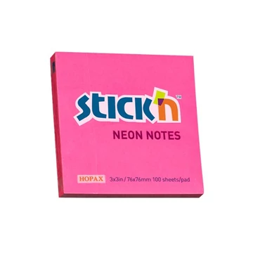 Öntapadó jegyzettömb STICK`N 76x76mm neon pink 100 lap Öntapadó jegyzettömb STICK`N 76x76mm neon pink 100 lap
