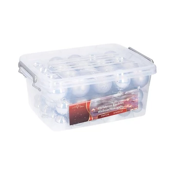 Karácsonyi függődísz gömbök ezüst 70db-os Karácsonyi függődísz gömbök ezüst 70db-os