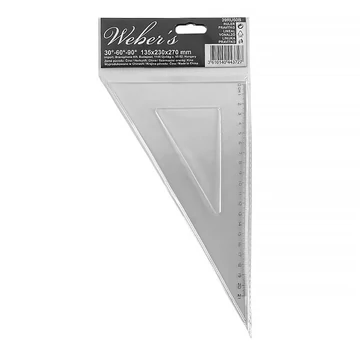 Vonalzó WEBER`S 60 fokos egyesével csomagolt Vonalzó WEBER`S 60 fokos egyesével csomagolt