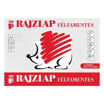 Rajzlap ICO Süni A/3 120 gr félfamentes 20 ív/csomag Rajzlap ICO Süni A/3 120 gr félfamentes 20 ív/csomag