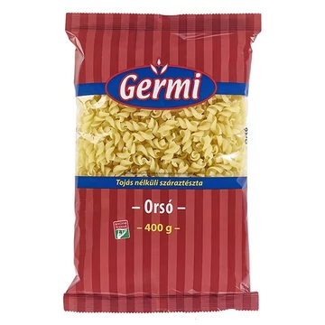 Száraztészta orsó GYERMELYI Germi tojás nélküli 400g Száraztészta orsó GYERMELYI Germi tojás nélküli 400g