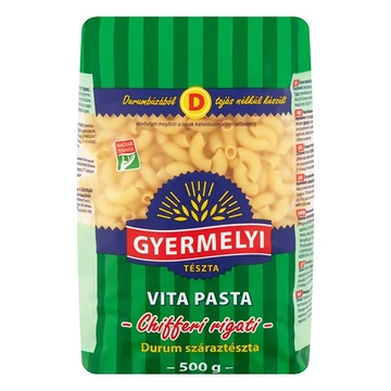 Száraztészta szarvacska GYERMELYI Vita Pasta durum 500g Száraztészta szarvacska GYERMELYI Vita Pasta durum 500g
