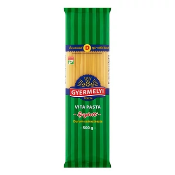 Száraztészta spagetti GYERMELYI Vita Pasta durum 500g Száraztészta spagetti GYERMELYI Vita Pasta durum 500g