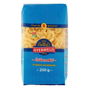 Száraztészta szélesmetélt GYERMELYI 8 tojásos 250g Száraztészta szélesmetélt GYERMELYI 8 tojásos 250g