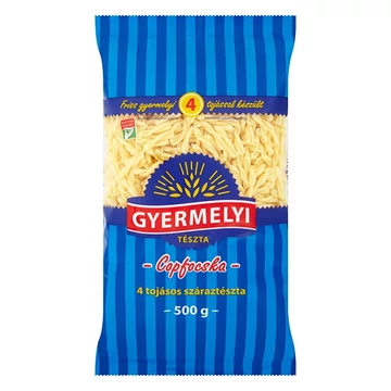 Száraztészta copfocska GYERMELYI 4 tojásos 500g Száraztészta copfocska GYERMELYI 4 tojásos 500g
