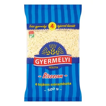 Száraztészta rizsszem GYERMELYI 4 tojásos 500g Száraztészta rizsszem GYERMELYI 4 tojásos 500g