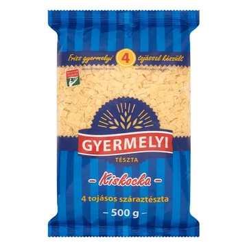 Száraztészta kiskocka GYERMELYI 4 tojásos 500g Száraztészta kiskocka GYERMELYI 4 tojásos 500g