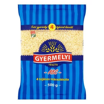 Száraztészta ABC GYERMELYI 4 tojásos 500g Száraztészta ABC GYERMELYI 4 tojásos 500g