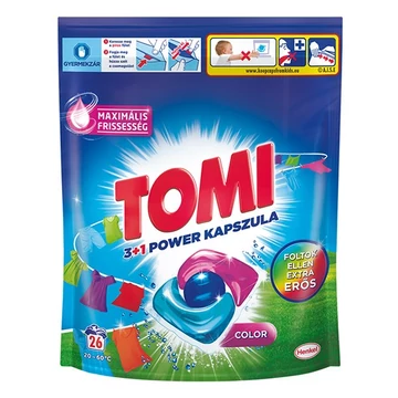 Mosókapszula TOMI Max Power Color színes ruhákhoz 26 db Mosókapszula TOMI Max Power Color színes ruhákhoz 26 db