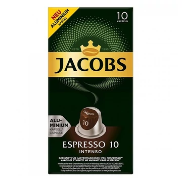 Kávékapszula JACOBS Nespresso Espresso 10 Intenso 52g 10 darab/doboz Kávékapszula JACOBS Nespresso Espresso 10 Intenso 52g 10 darab/doboz