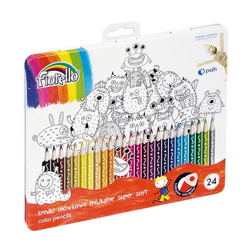 Színes ceruza FIORELLO háromszögletű fémdobozos 24 db/készlet Színes ceruza FIORELLO háromszögletű fémdobozos 24 db/készlet