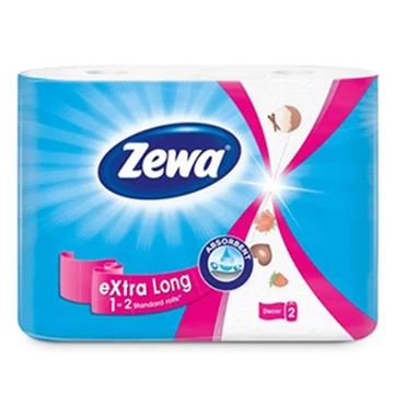 Kéztörlő tekercses háztartási ZEWA Premium Extra Long 2 rétegű 2 tekercses 70 lap Kéztörlő tekercses háztartási ZEWA Premium Extra Long 2 rétegű 2 tekercses 70 lap