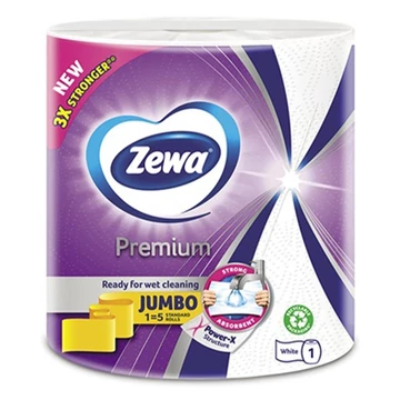 Kéztörlő tekercses háztartási ZEWA Premium Jumbo 3 rétegű 1 tekercses 230 lap Kéztörlő tekercses háztartási ZEWA Premium Jumbo 3 rétegű 1 tekercses 230 lap
