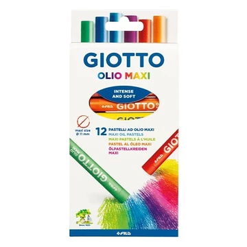 Olajpasztell GIOTTO Olio Maxi 11mm akasztható 12db/ készlet Olajpasztell GIOTTO Olio Maxi 11mm akasztható 12db/ készlet