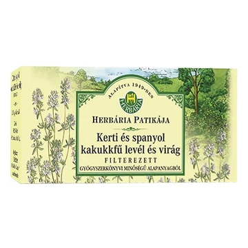 Herbatea HERBÁRIA kerti és spanyol kakukkfű levél 25x1g Herbatea HERBÁRIA kerti és spanyol kakukkfű levél 25x1g