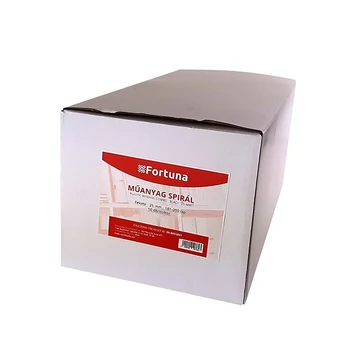 Iratspirál műanyag FORTUNA 25mm 181-200 lap fekete 50/dob Iratspirál műanyag FORTUNA 25mm 181-200 lap fekete 50/dob