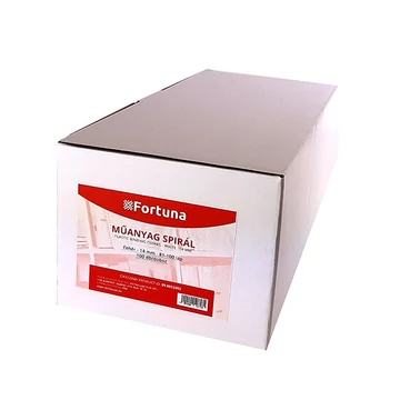 Iratspirál műanyag FORTUNA 14mm 81-100 lap fehér 100/dob Iratspirál műanyag FORTUNA 14mm 81-100 lap fehér 100/dob